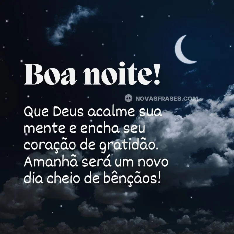 linda mensagem de boa noite com deus