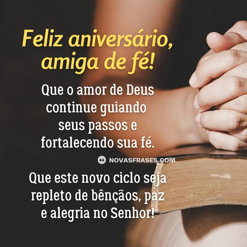 mensagem de aniversário para amiga evangélica