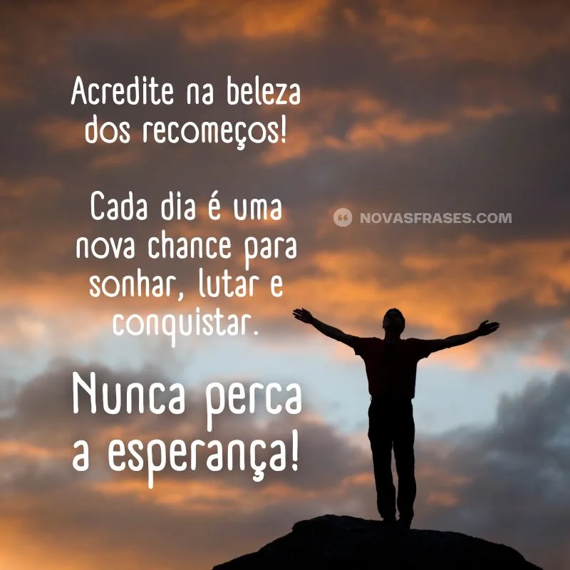 mensagem de esperança e fé em deus