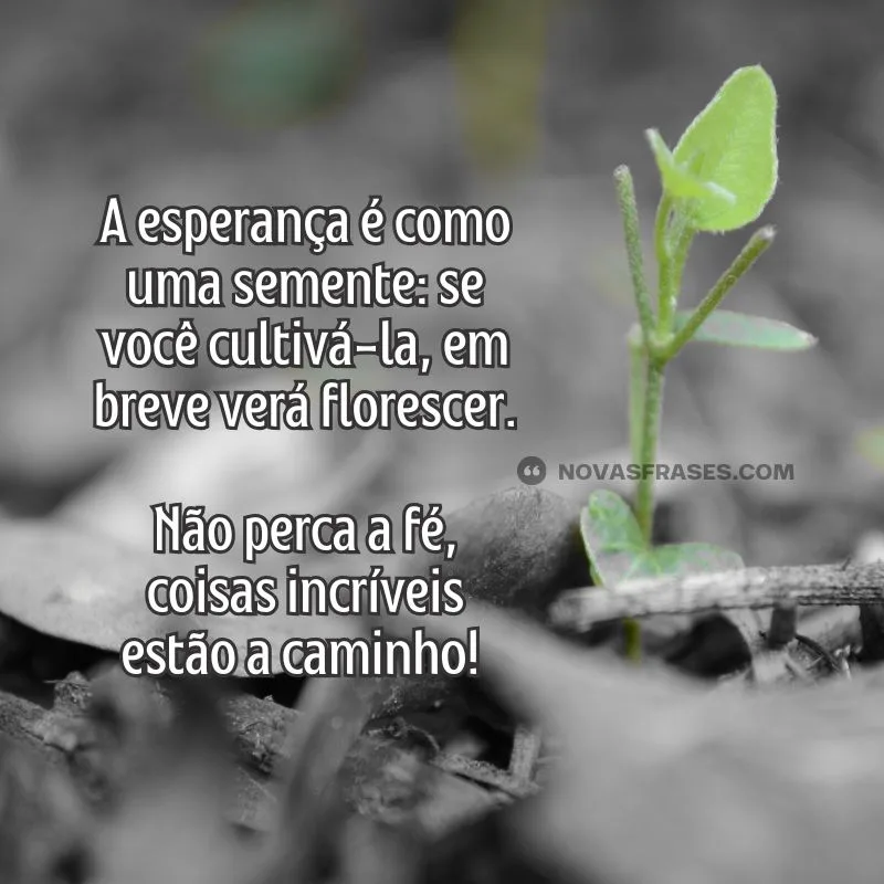 mensagem de esperança e fé