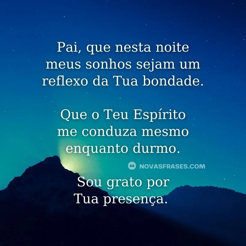 oração da noite antes de dormir