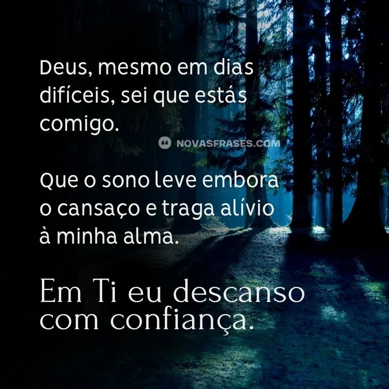 oração dormir em paz