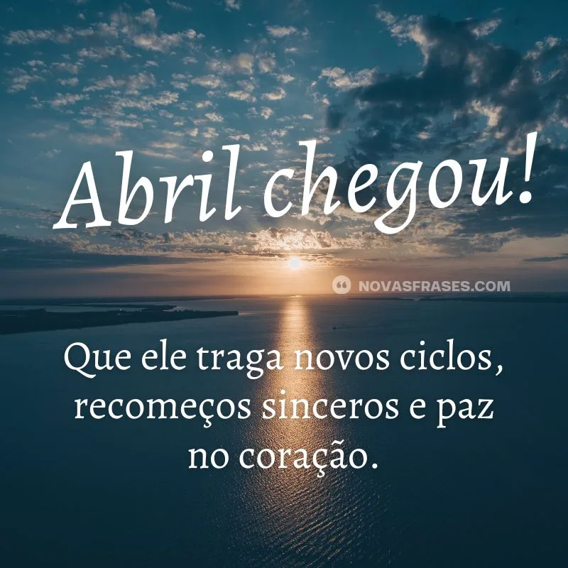 seja bem-vindo abril