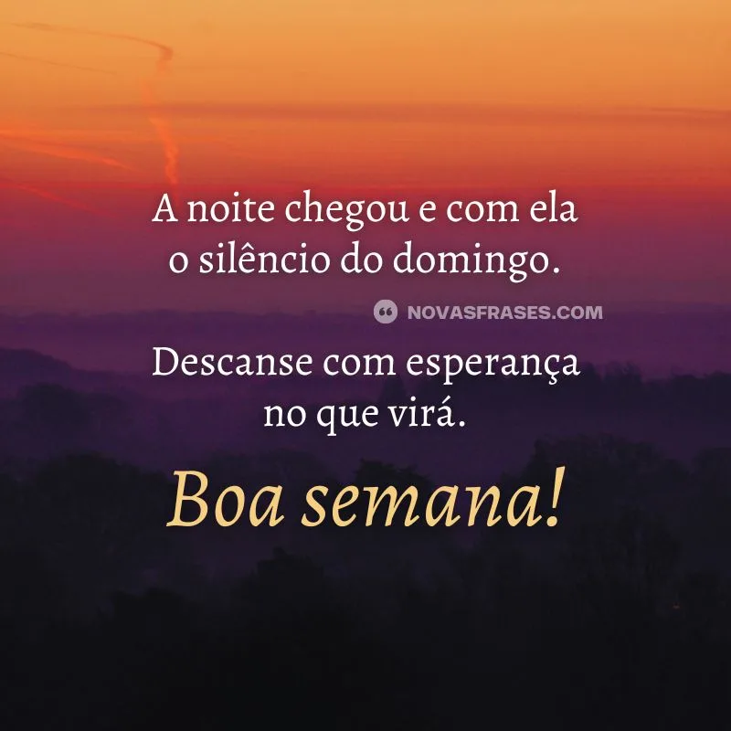 boa noite domingo boa semana