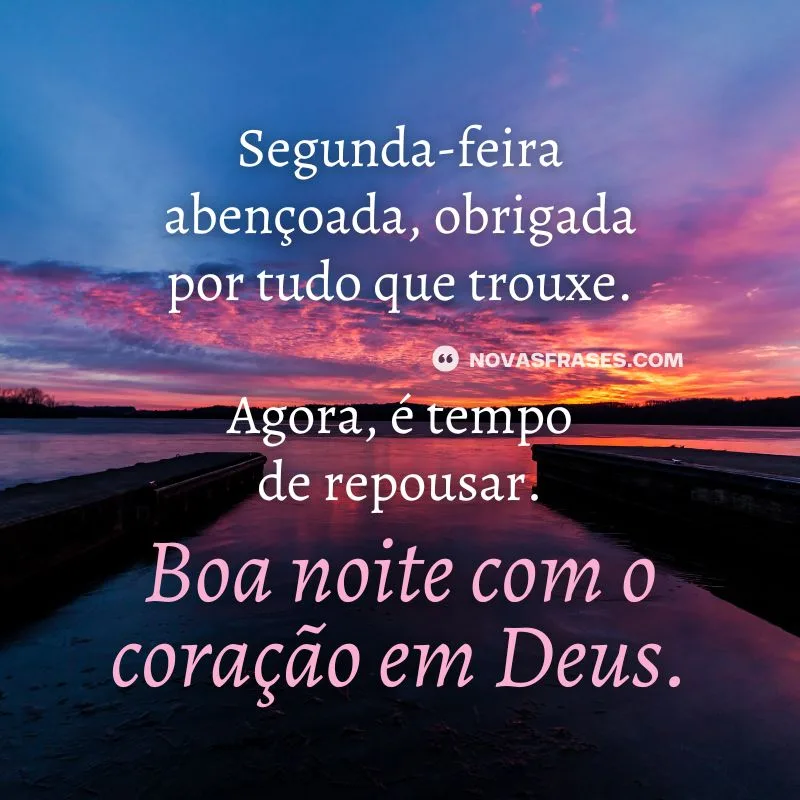 boa noite segunda-feira abençoada