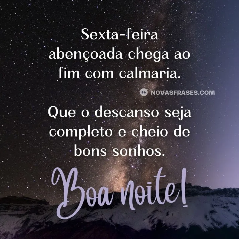 boa noite sexta-feira abençoada