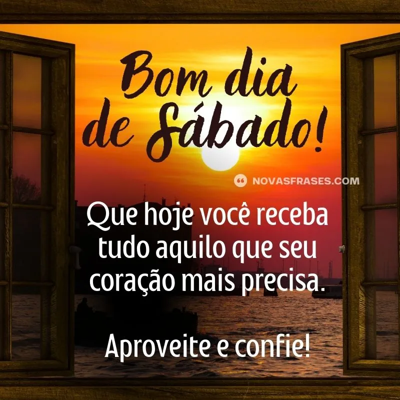 bom dia de sábado abençoado