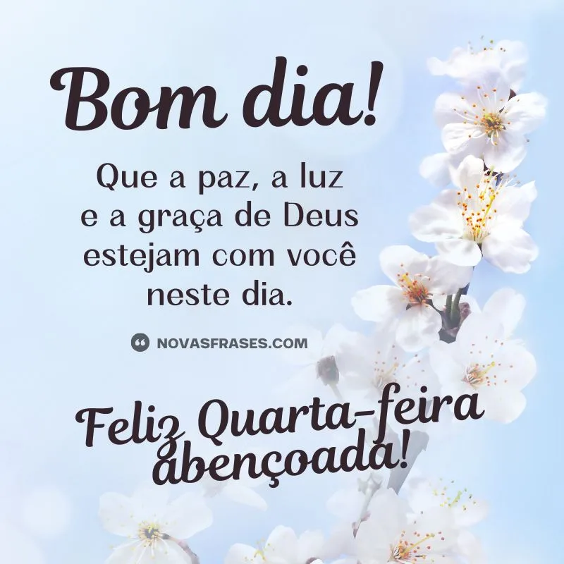 bom dia quarta-feira abençoada
