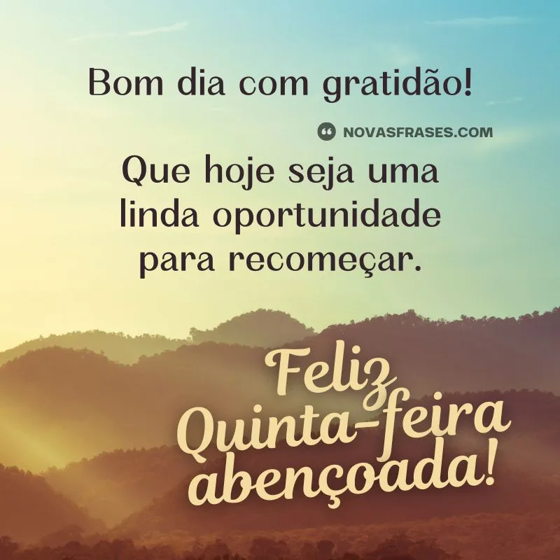 bom dia quinta-feira abençoada
