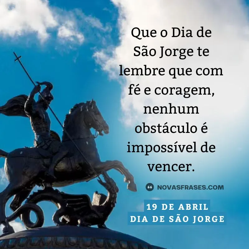 dia de são jorge frase