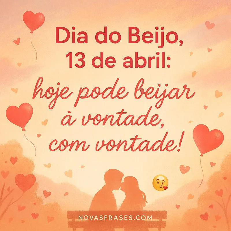 dia do beijo, 13 de abril