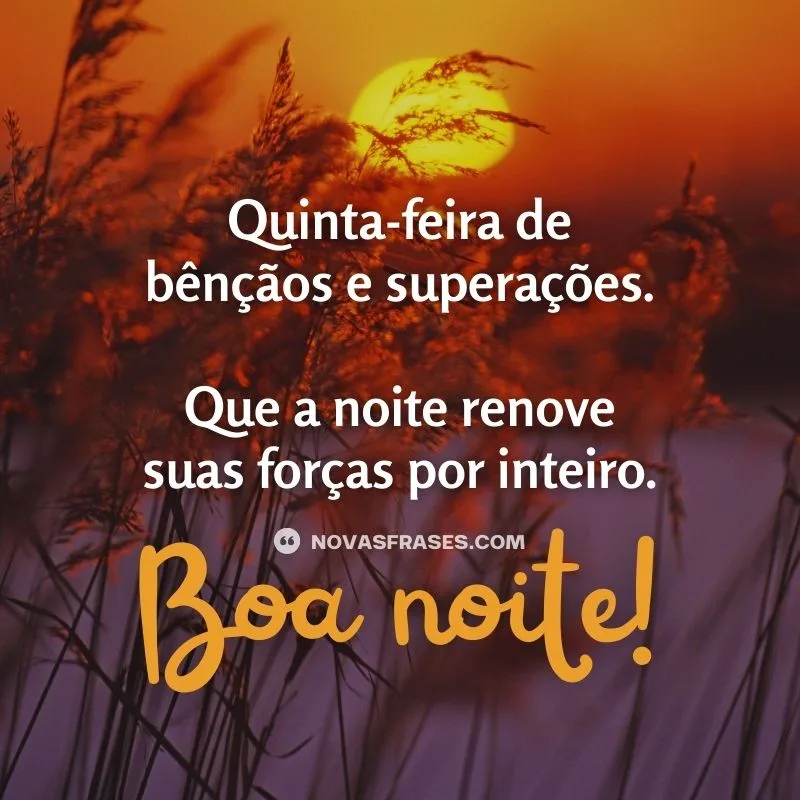 frase boa noite quinta-feira