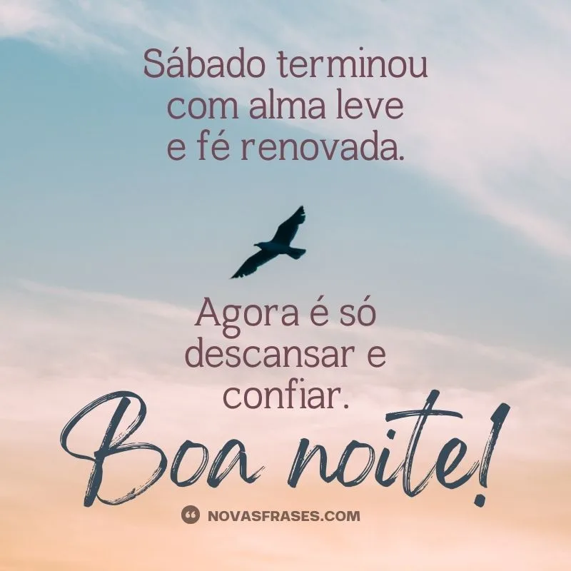 frase boa noite sábado