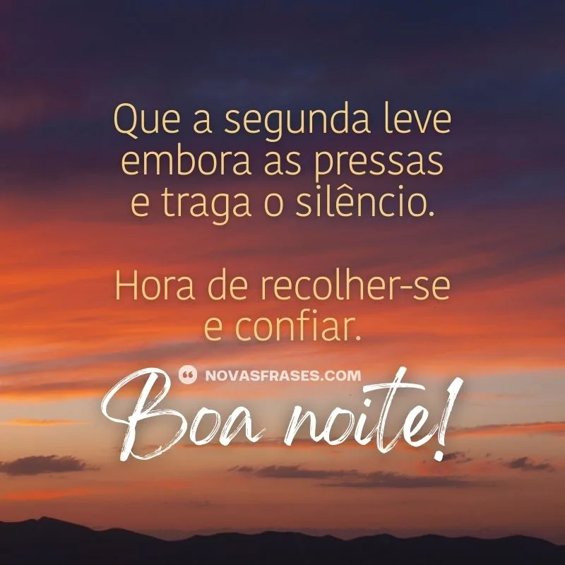 frase boa noite segunda-feira