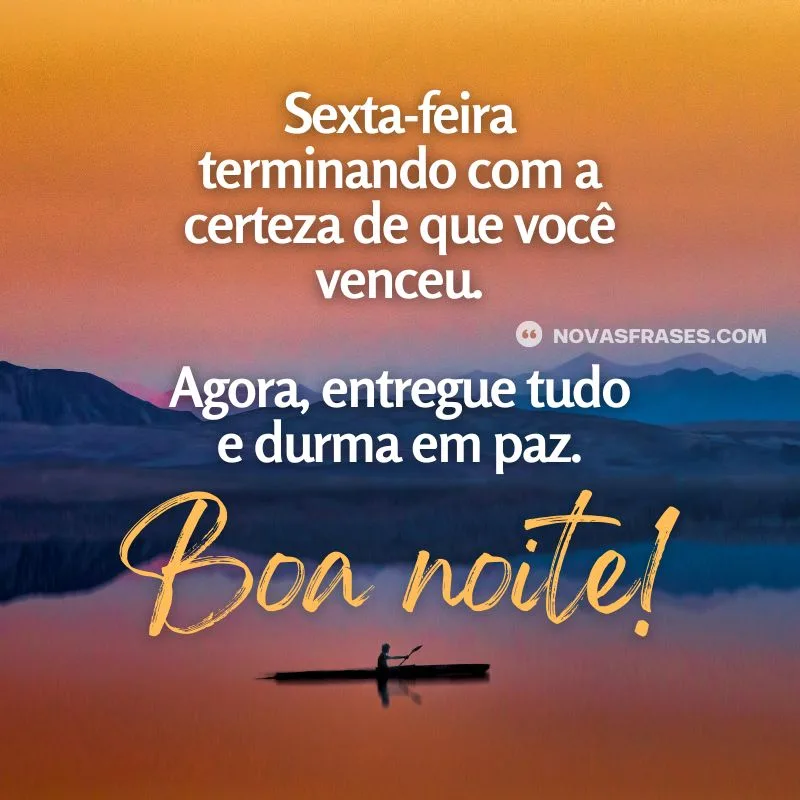 frase boa noite sexta-feira