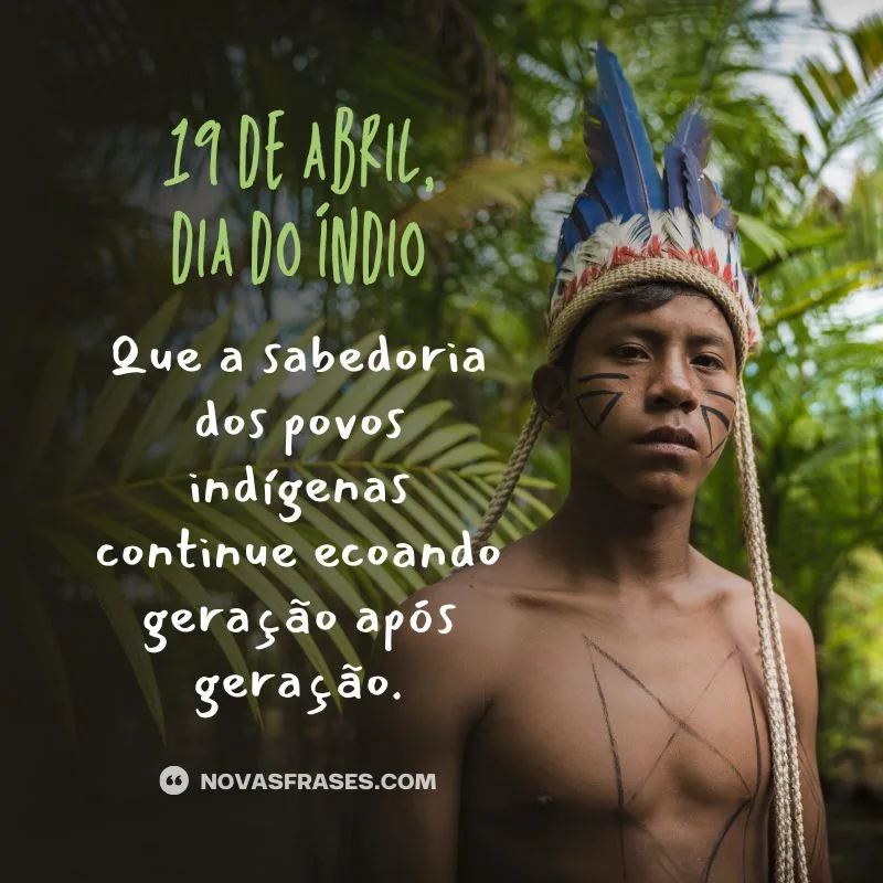 frases dia do índio