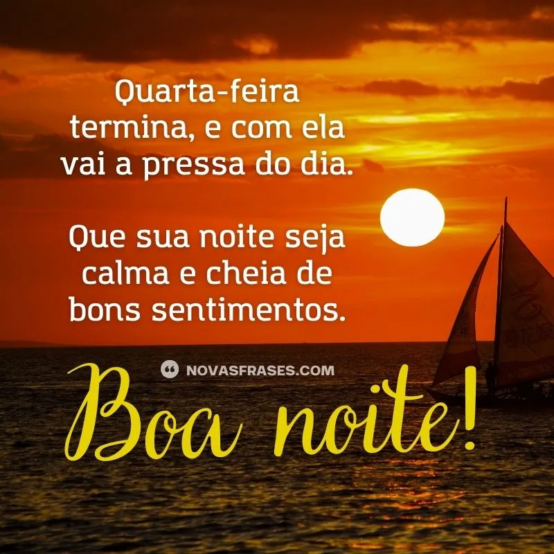 mensagem boa noite quarta-feira