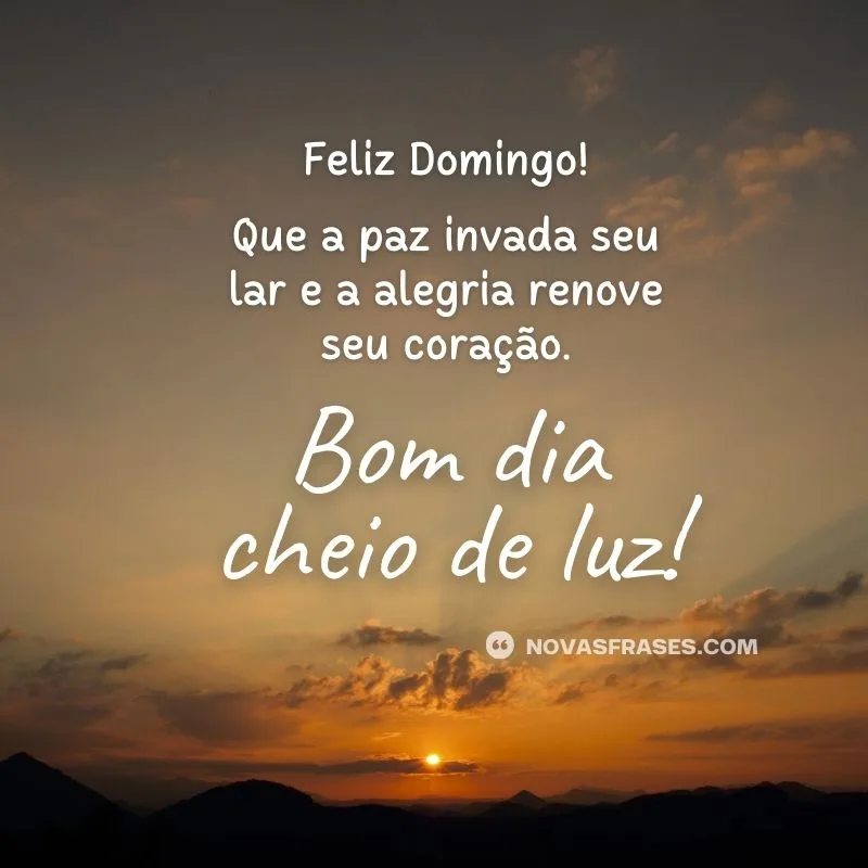 mensagem bom dia domingo