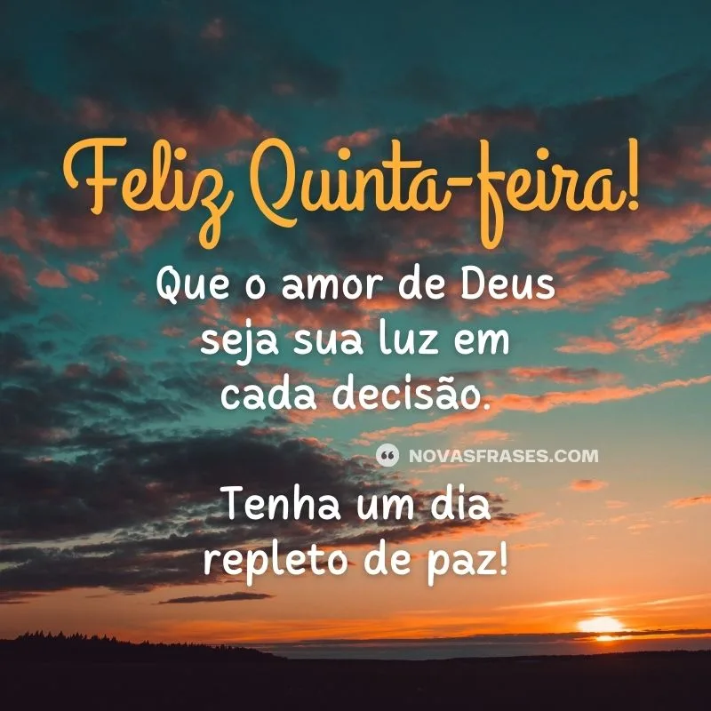mensagem bom dia quinta-feira