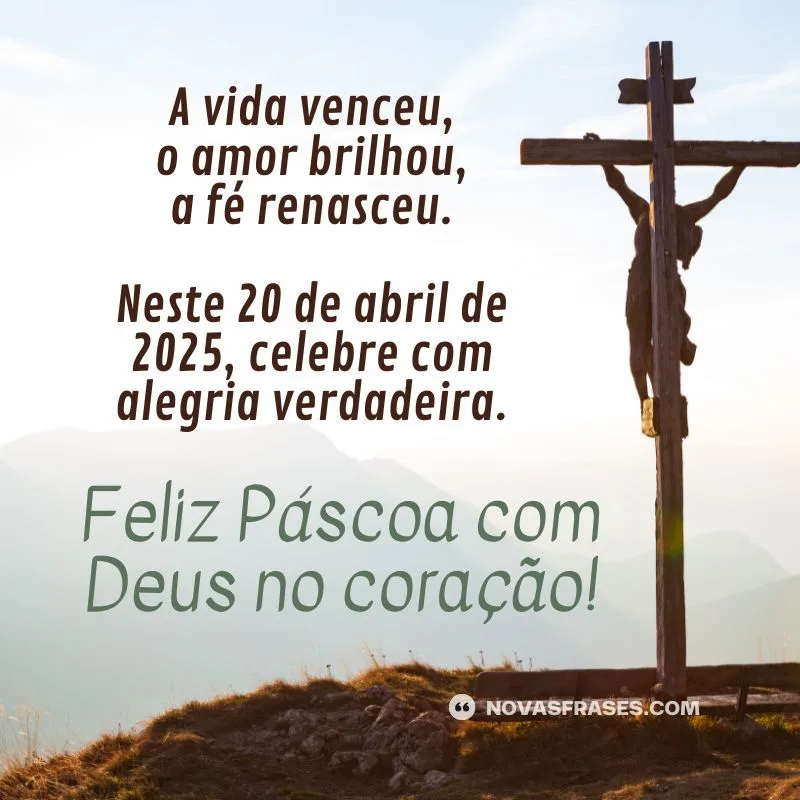 mensagem feliz páscoa 2025