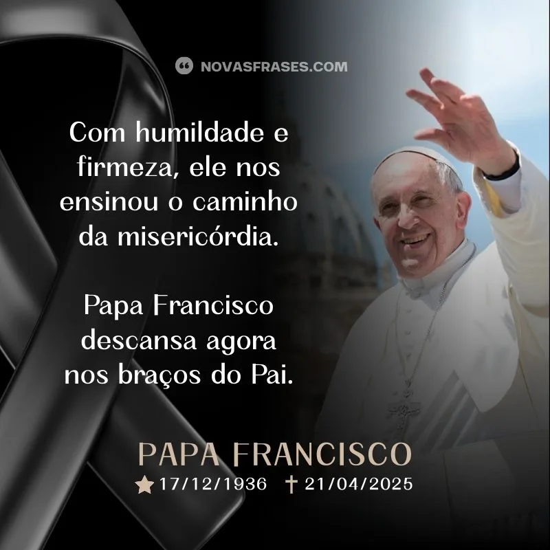 mensagem luto papa francisco