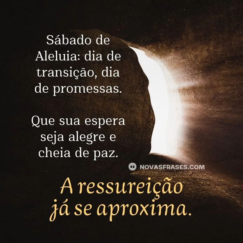 mensagem sábado de aleluia