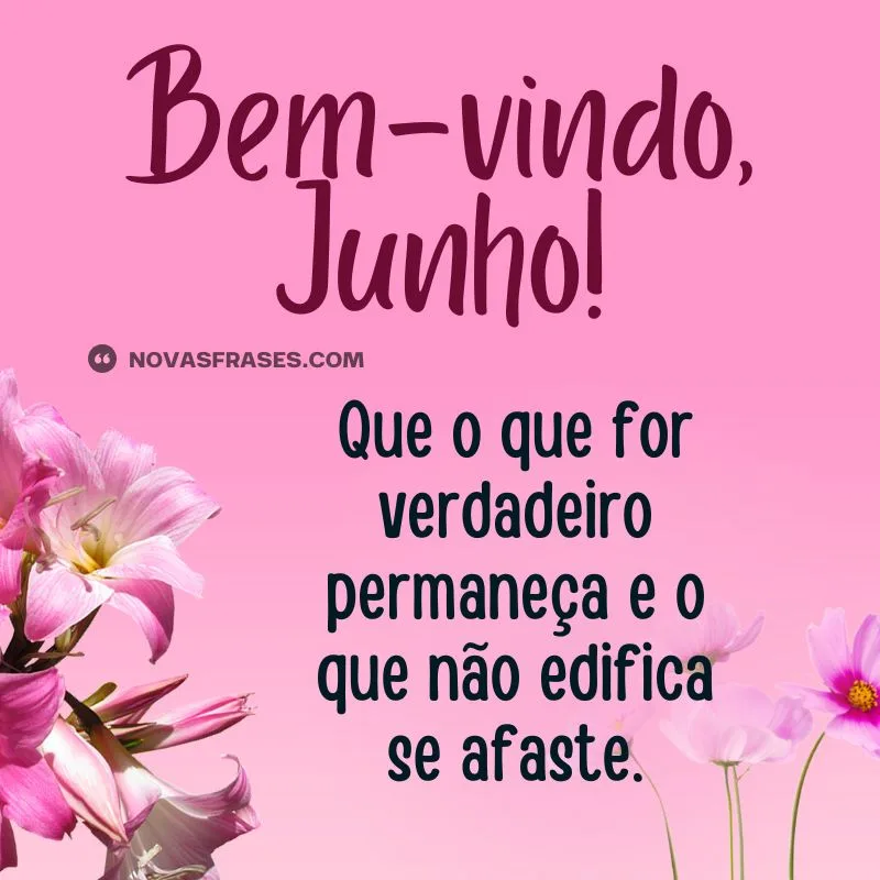 bem vindo junho mensagens