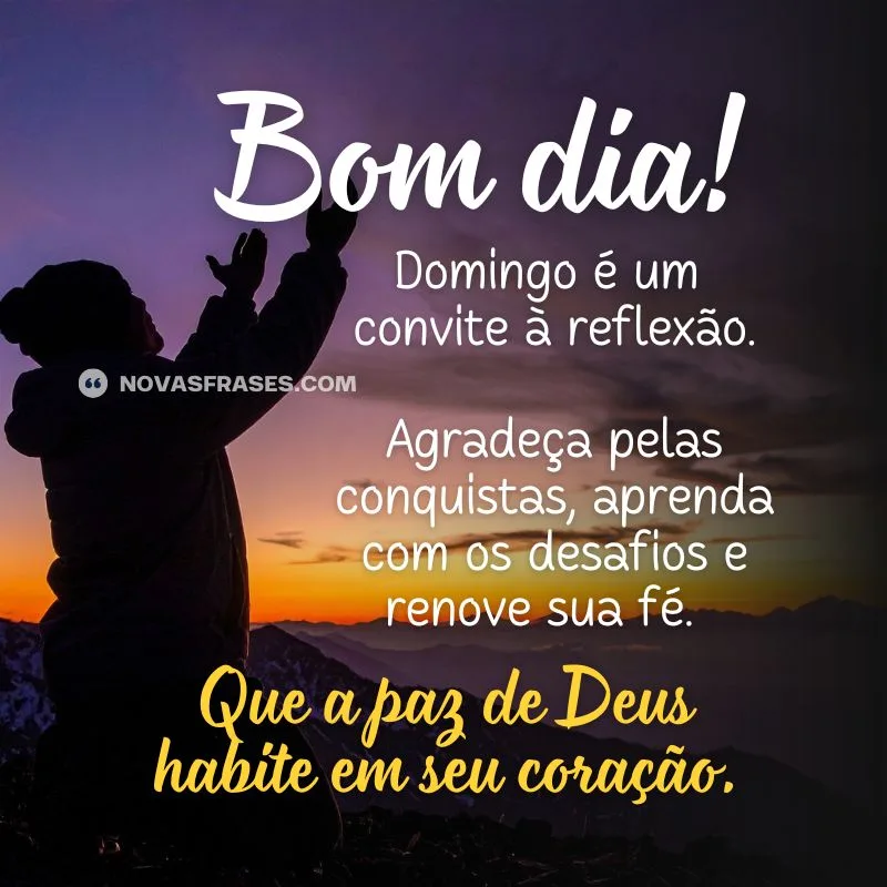 bom dia domingo reflexão​