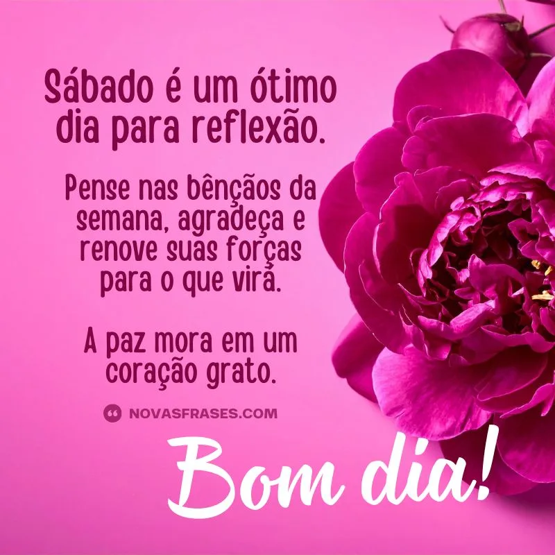 bom dia sábado reflexão​