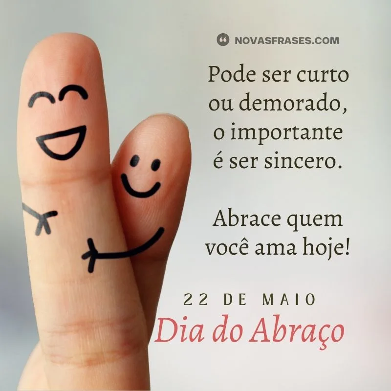 dia do abraço mensagem