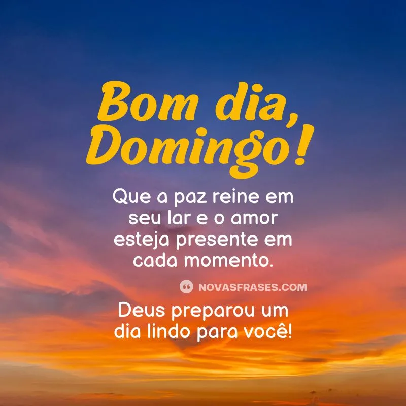 mensagem de bom dia domingo para whatsapp​