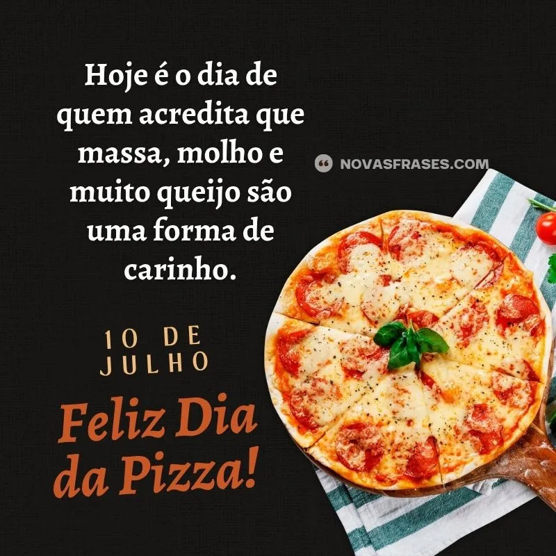 mensagem dia da pizza