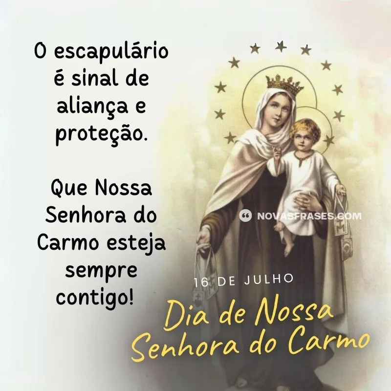 mensagem nossa senhora do carmo