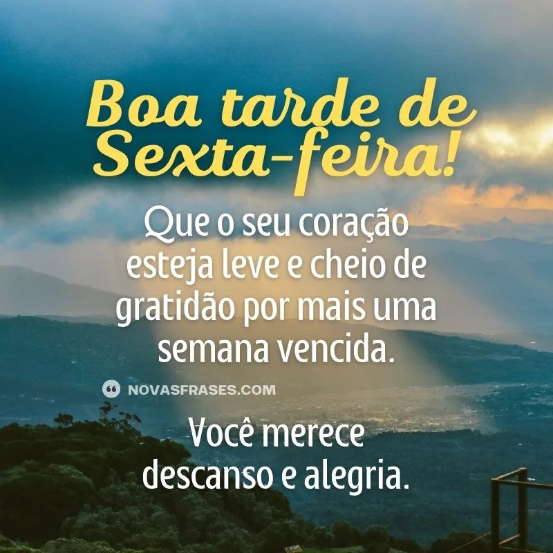 boa tarde de sexta-feira