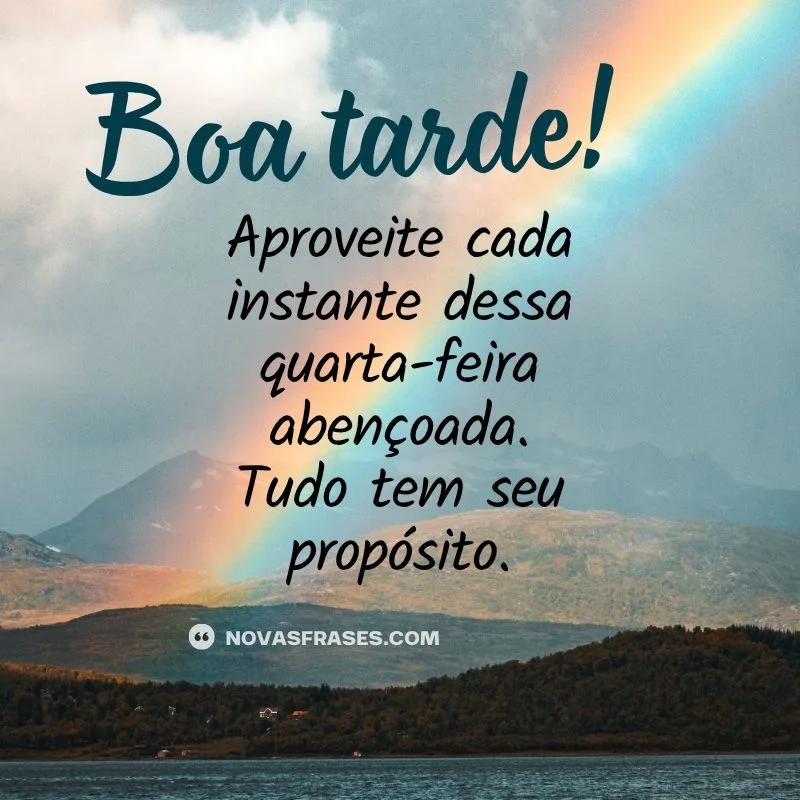 boa tarde quarta-feira abençoada