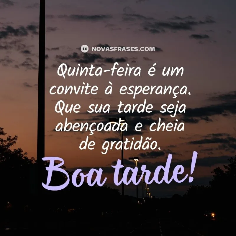 boa tarde quinta-feira abençoada