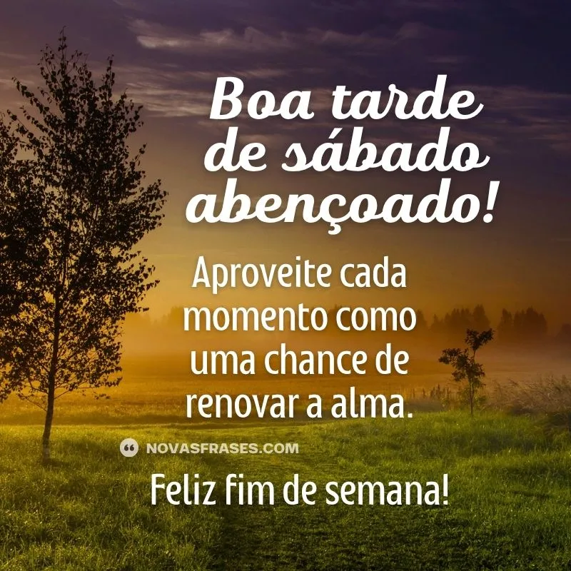 boa tarde sábado abençoado