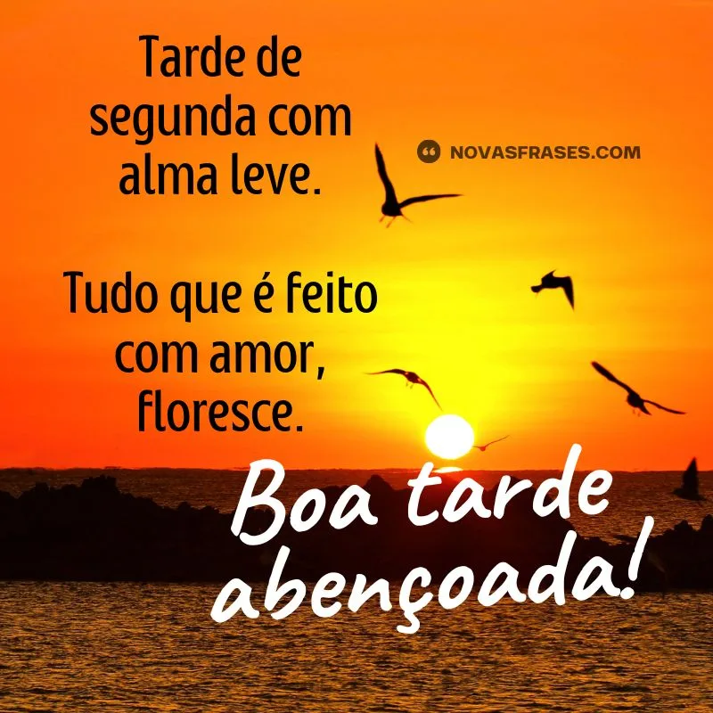 boa tarde segunda-feira abençoada