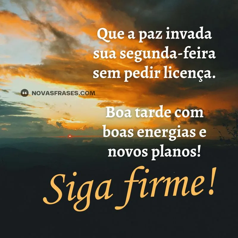 boa tarde segunda-feira