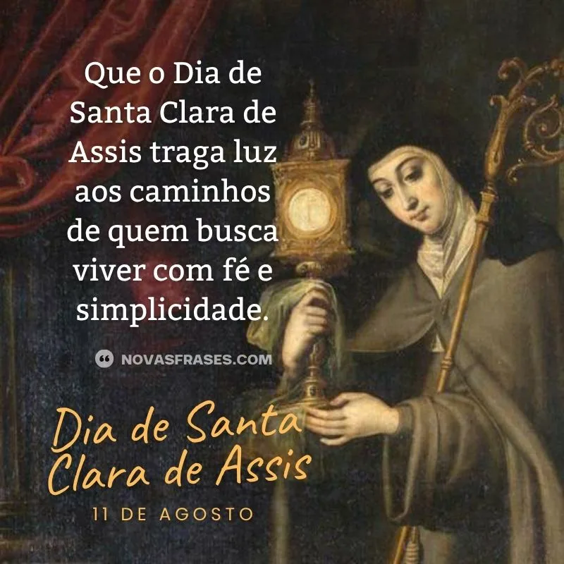 dia de santa clara de assis
