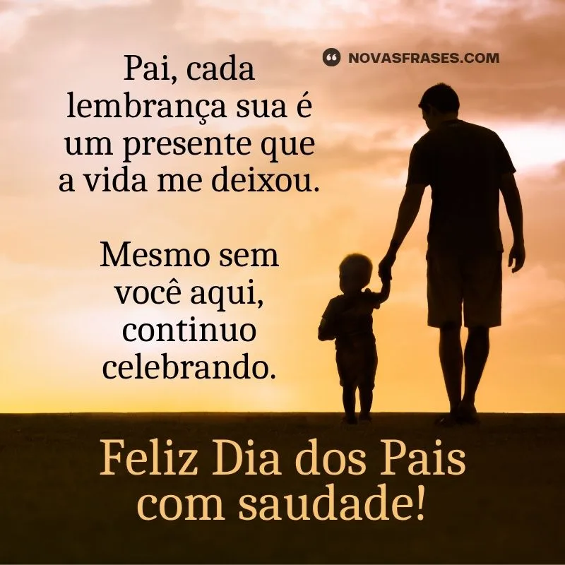 feliz dia dos pais com saudade