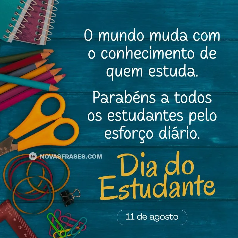 frase dia do estudante