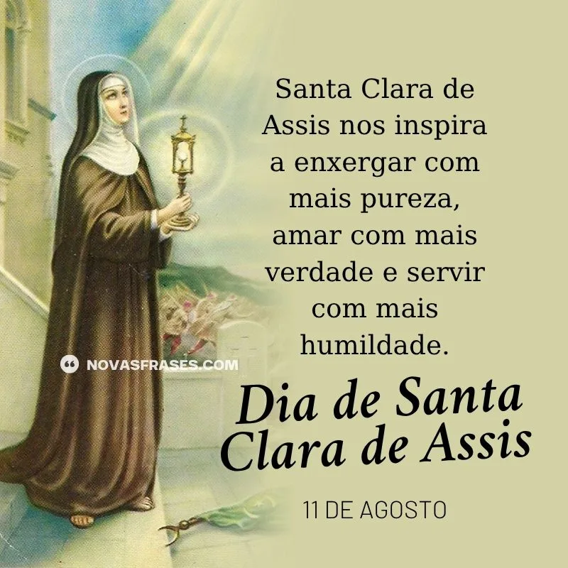 frase santa clara de assis