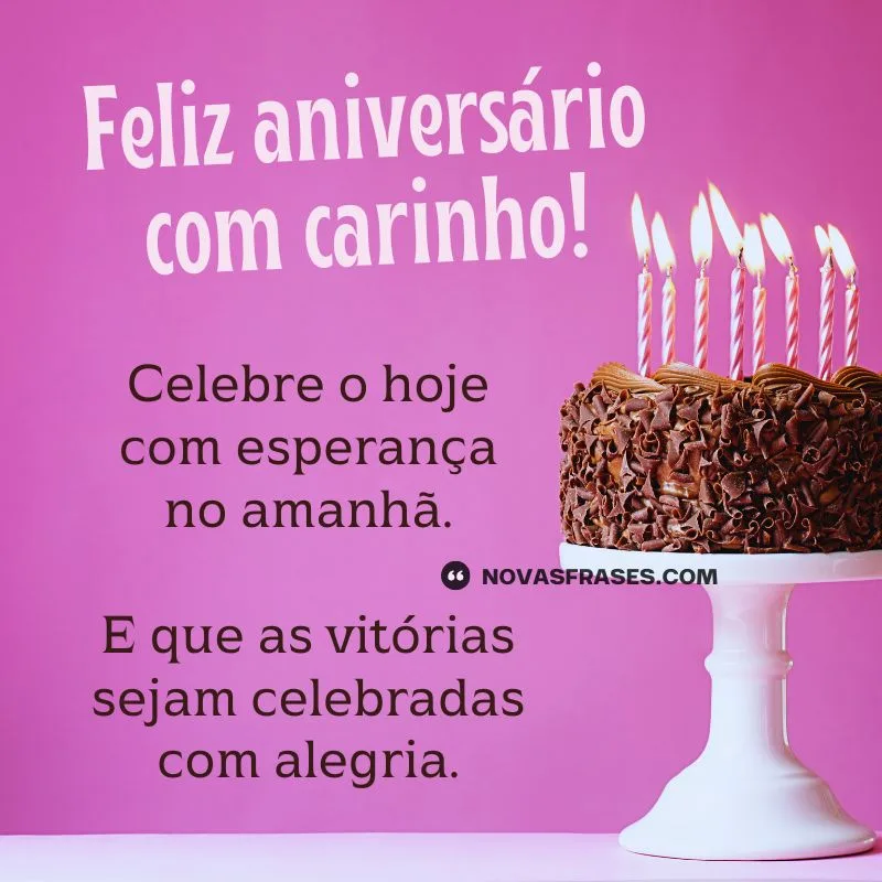 frases de aniversário com carinho