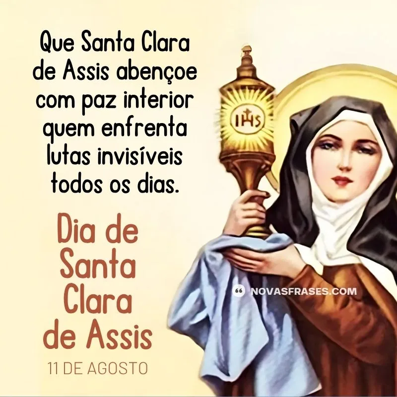 mensagem santa clara de assis