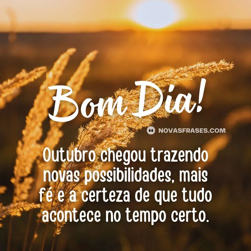 bom dia outubro