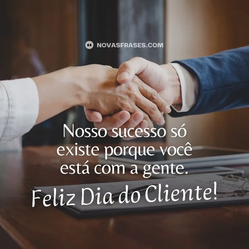 feliz dia do cliente