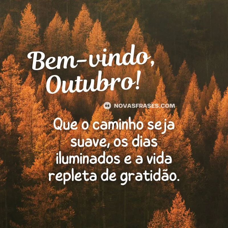 frase bem-vindo outubro