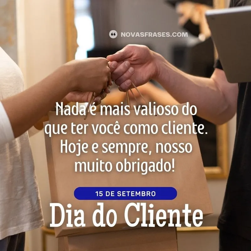 mensagem dia do cliente