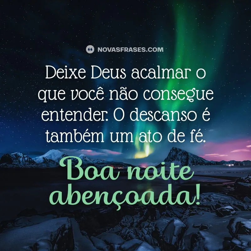 msg de boa noite abençoada